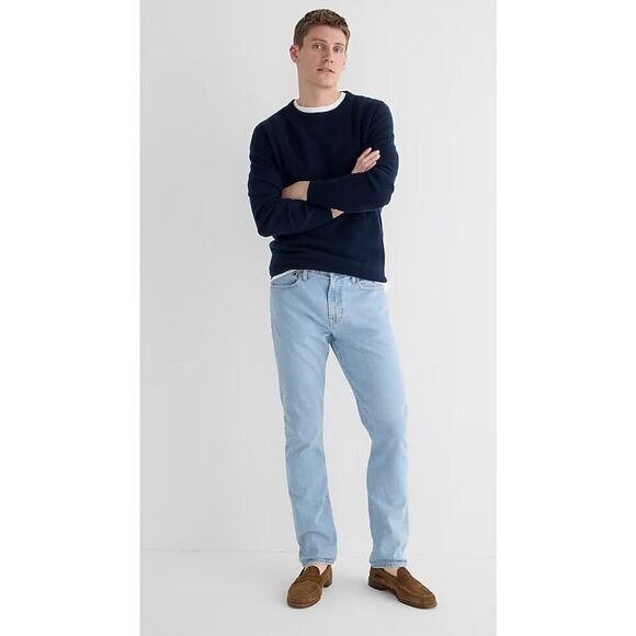 J.Crew 770 Straight Fit Jeans 38x32 Men's Light Wash NWT Classic Denim - Picture 1 of 8